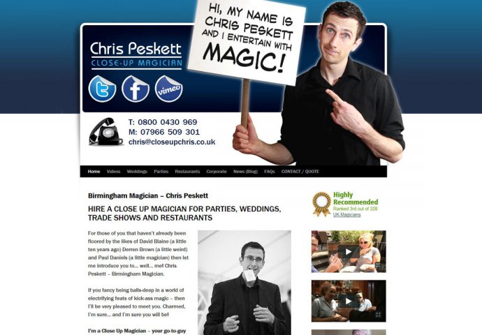 Project - Chris Peskett Magician